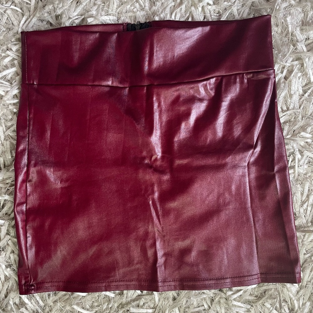 Leather Look Bodycon Skirt